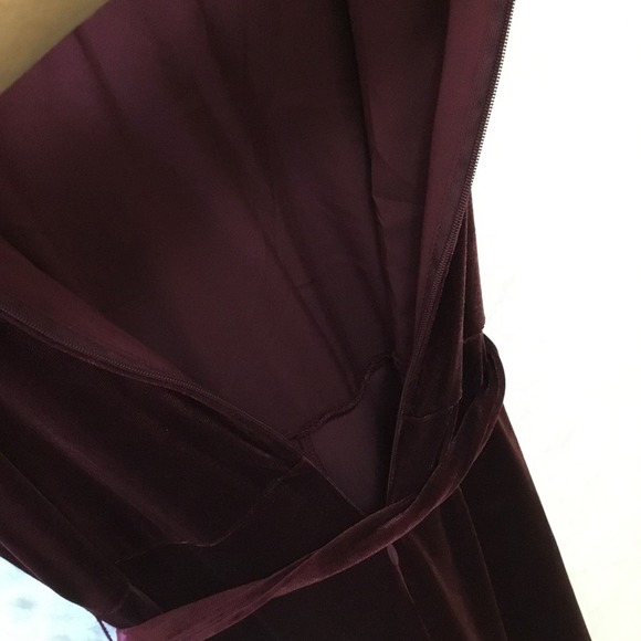 Banana Republic Burgundy Velvet Jumpsuit - Picture 7 of 7